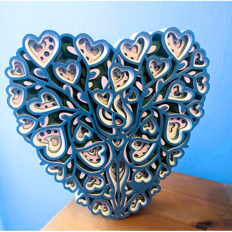 3D-Mandala „Mutterliebe“ – Dekoratives Kunstobjekt