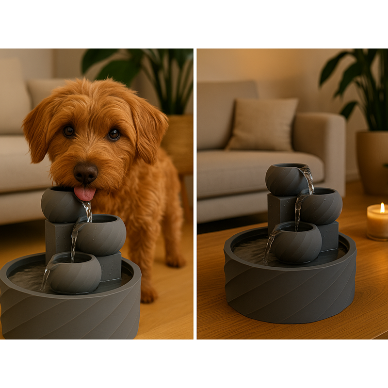 3D-gedruckter Trinkbrunnen für Hunde & Katzen